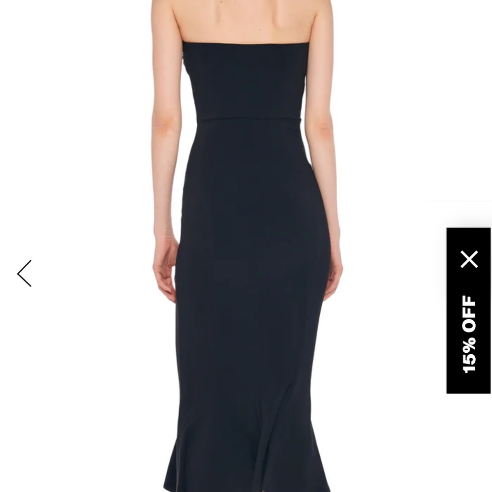 Norma Kamali S Elegant Black Strapless Dress - Picture 3 of 10